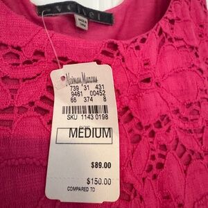 NWT Neiman Marcus Velvet Magenta Cocktail Dress